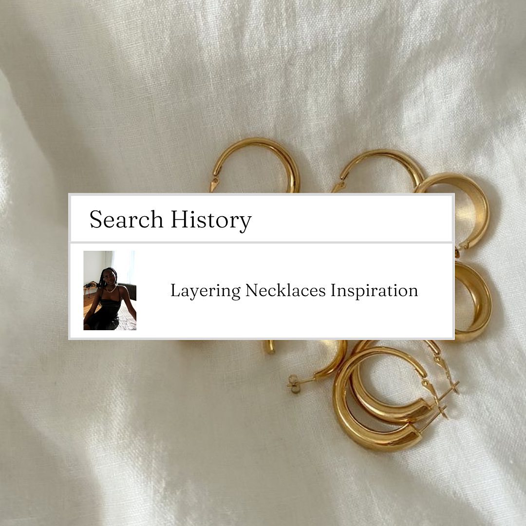 An inspiration board of gold hoop earrings